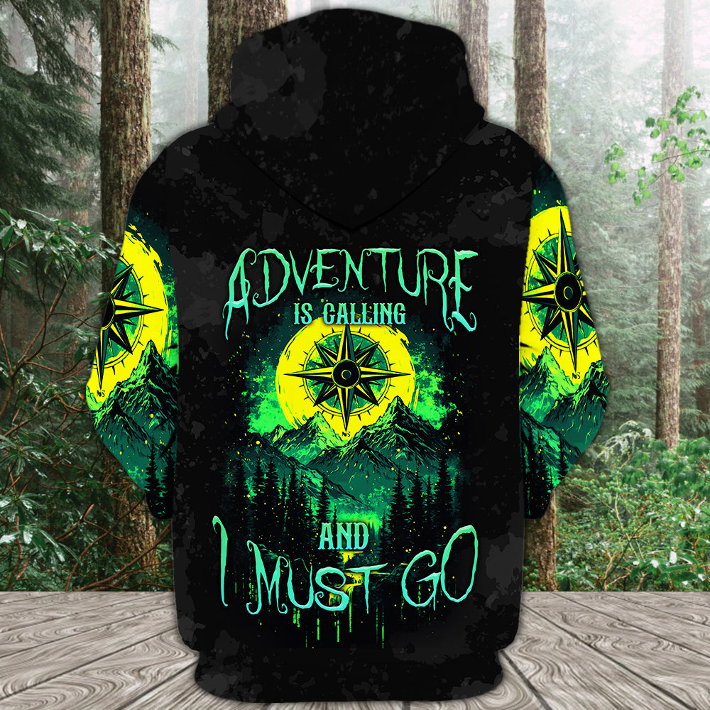 Adventure Is Calling All Over Print Shirt