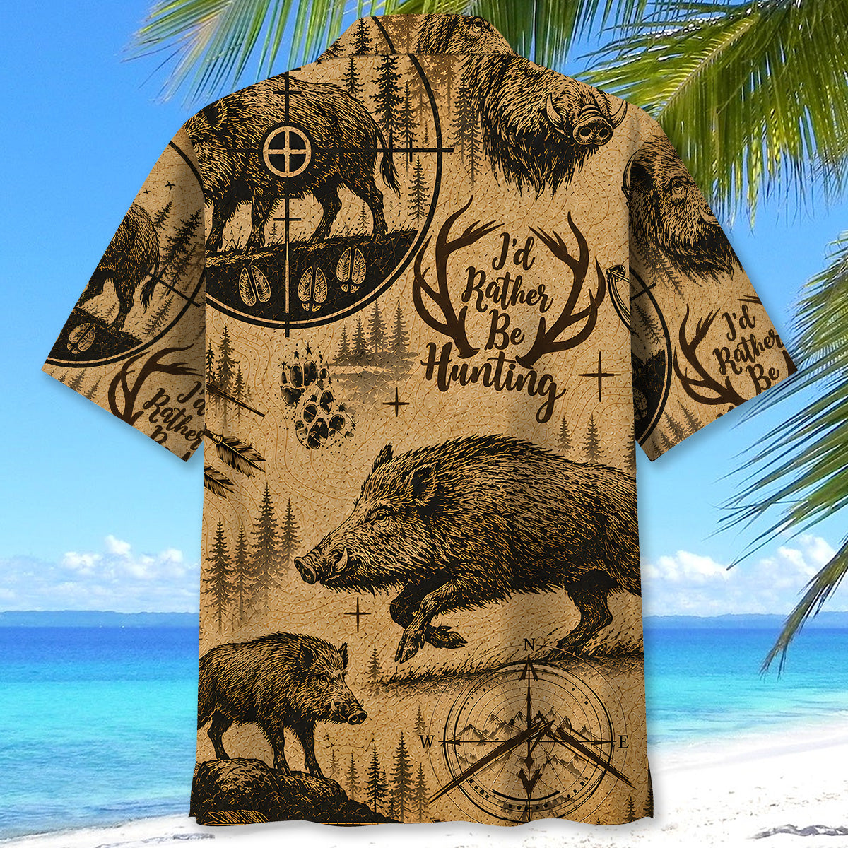 Hog I'd Rather Be Hunting Hawaiian Shirt