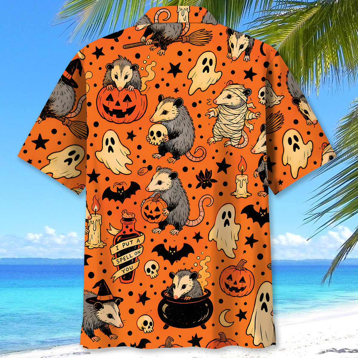 Funny Opossum Halloween Hawaiian Shirt