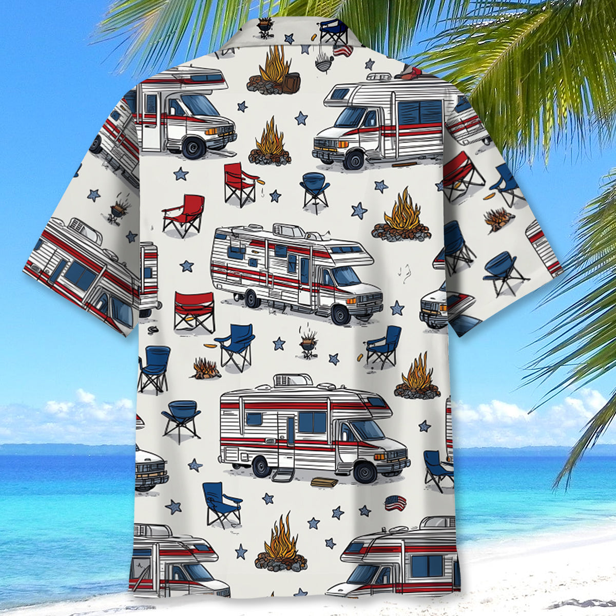 America Class B Motorhome Hawaiian Shirt