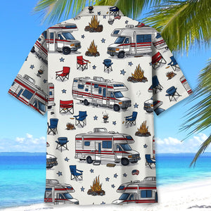 America Class B Motorhome Hawaiian Shirt