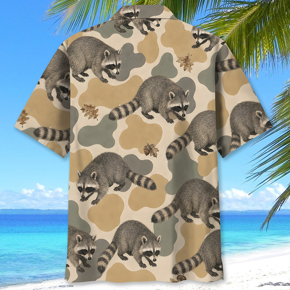Raccoon Camouflage Hawaiian Shirt