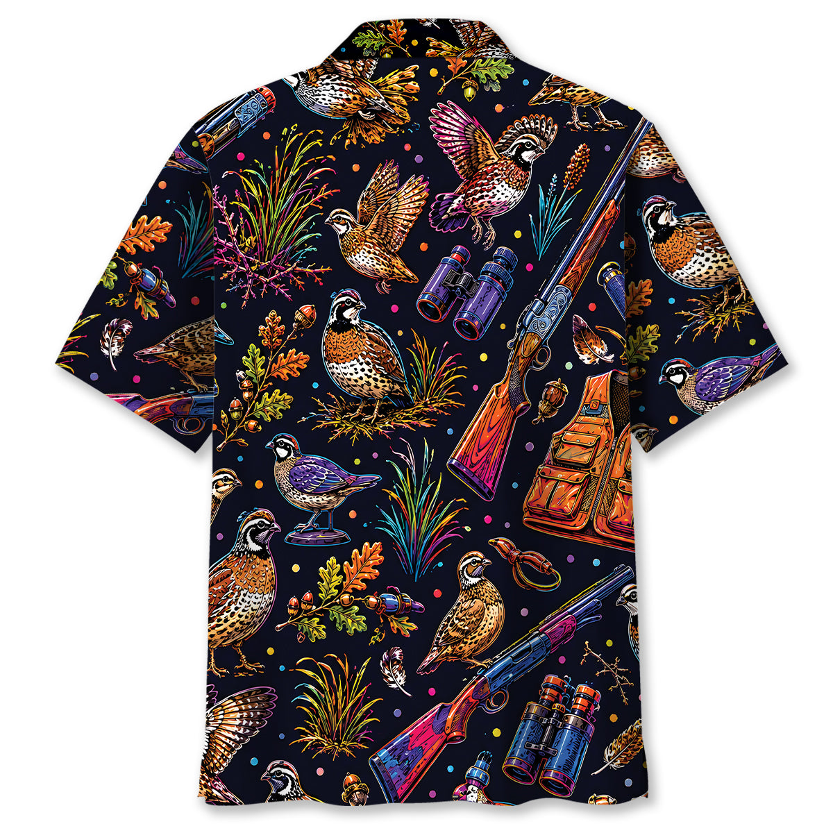 Quail Hunting Graphic Pattern Hawaiian Shirt