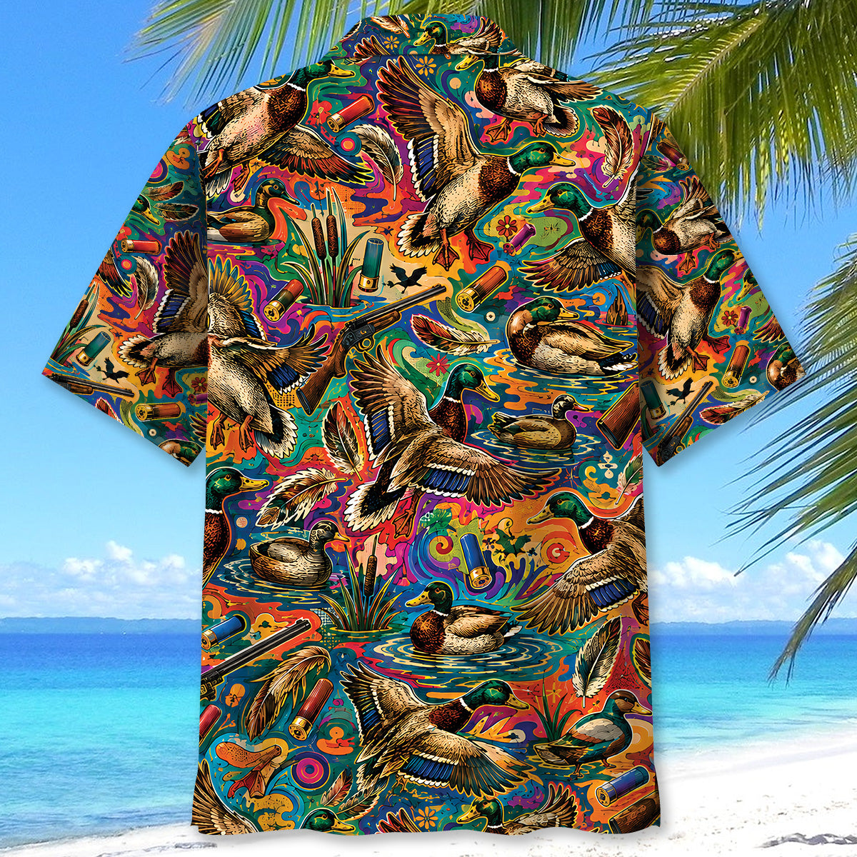 Psychedelic Duck Hunting Hawaiian Shirt