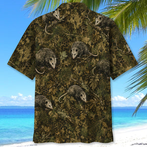 Opossum Hex Camo Hawaiian Shirt