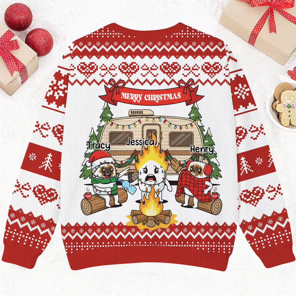 Burnt Marshmallow Xmas Ugly Sweater