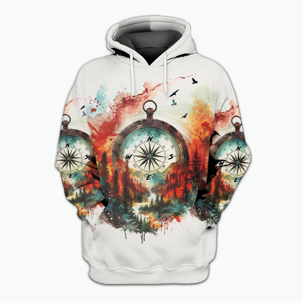 Compass Colorful Not All Who Wander Are Lost All Over Print