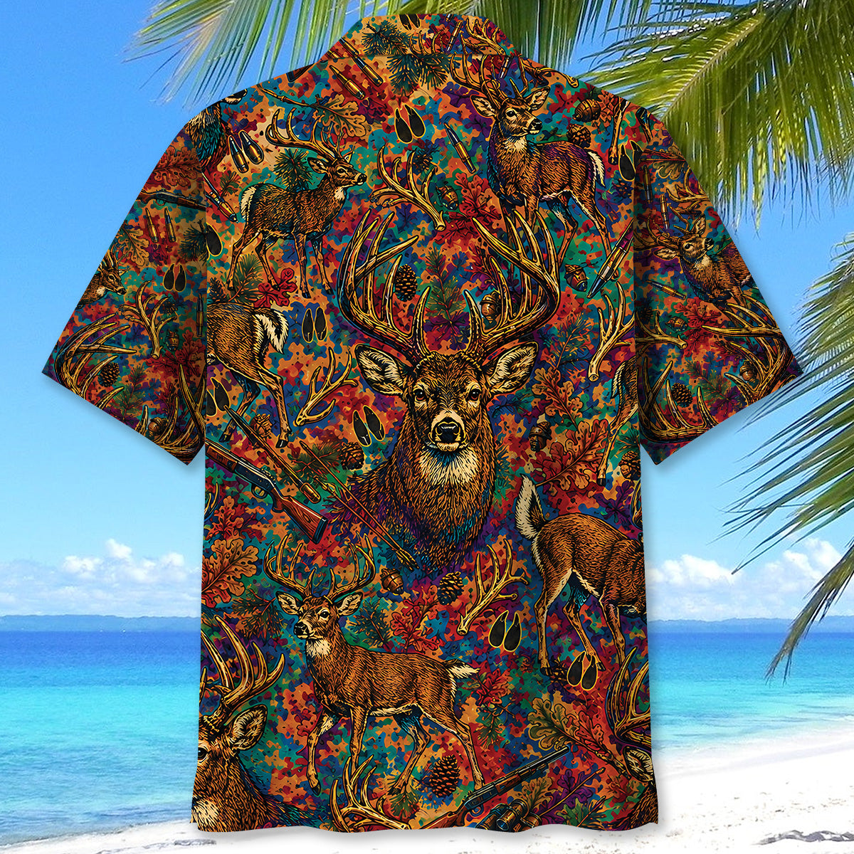Psychedelic Deer Hunting Hawaiian Shirt