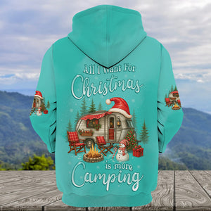 All I Want For Christmas Is Camping All Over Print Shirt