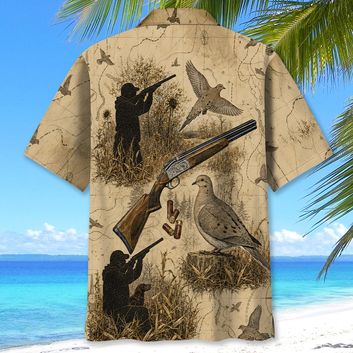 Vintage Dove Hunting Hawaiian Shirt