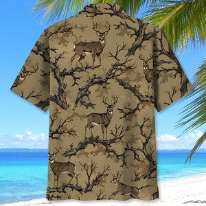 Camo Deer Forest Hawaiian Shirt