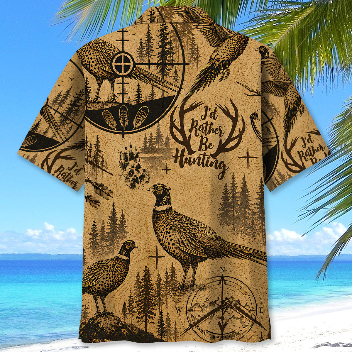 Pheasant I'd Rather Be Hunting Hawaiian Shirt