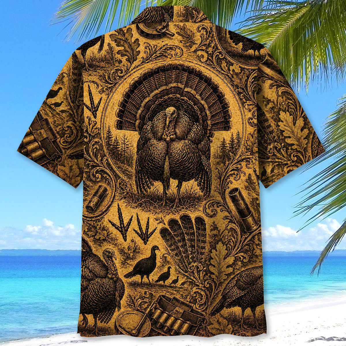 Turkey Hunting Legend Vintage Art Hawaiian Shirt