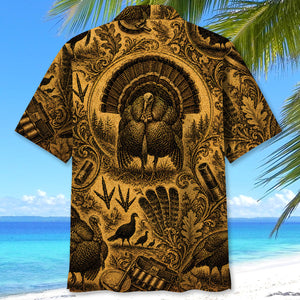 Turkey Hunting Legend Vintage Art Hawaiian Shirt