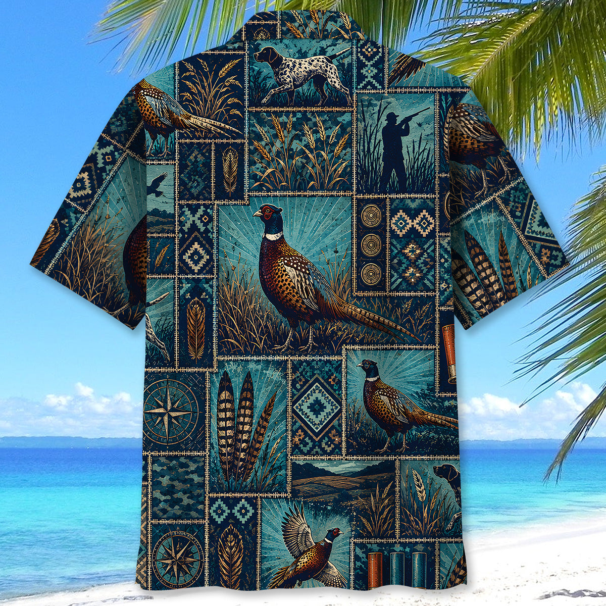 Pheasant Hunting Vintage Pattern Hawaiian Shirt