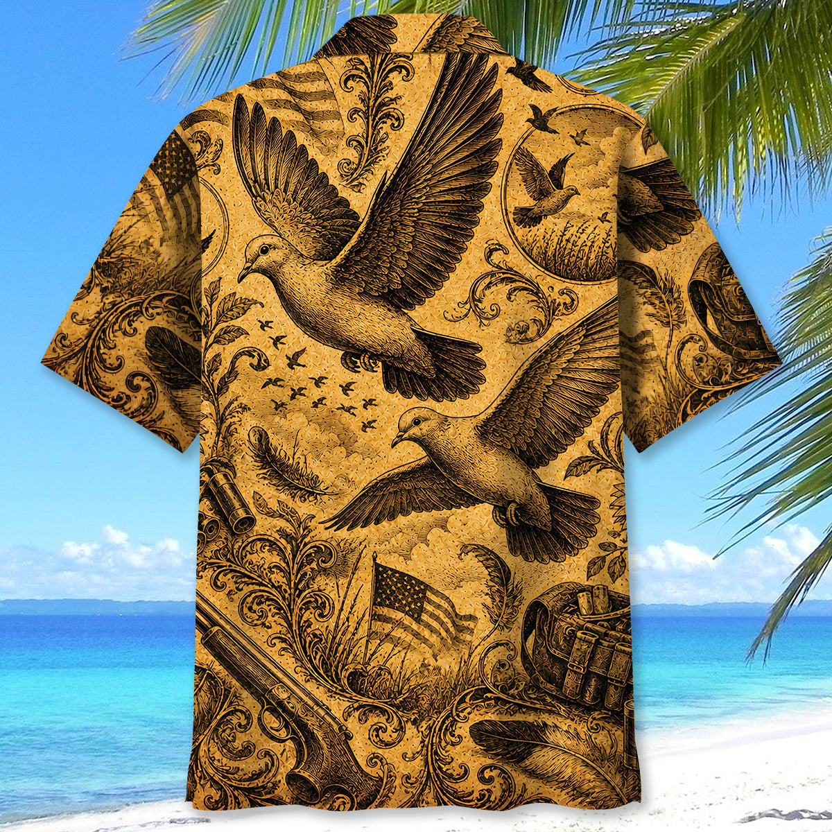 Dove Hunting Legend Vintage Art Hawaiian Shirt