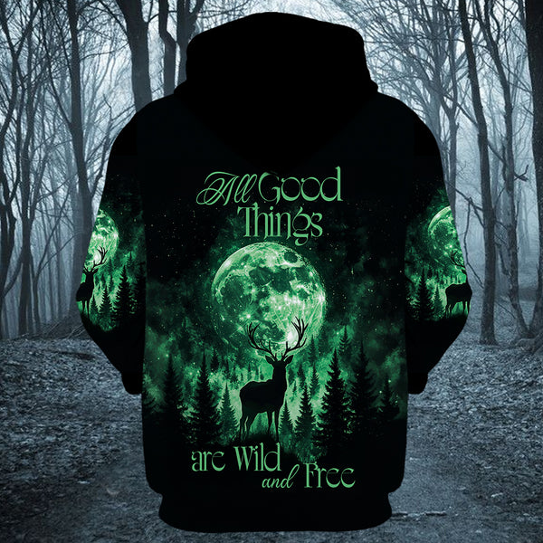 All Good Things Are Wild And Free All Over Print Shirt
