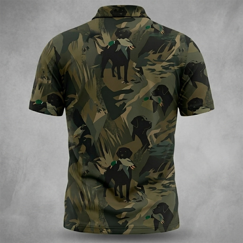 Mallard Duck Retriever Camouflage Polo Men Shirt