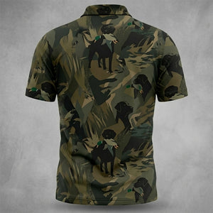 Mallard Duck Retriever Camouflage Polo Men Shirt