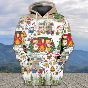 Campsite Christmas Party All Over Print Shirt