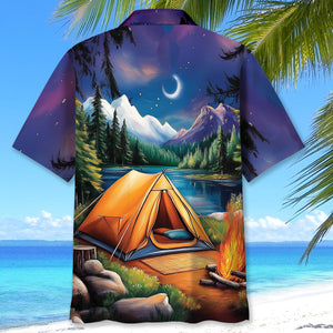 Campfire Vintage Art Hawaiian Shirt