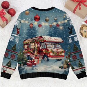 Merry Christmas Vintage Camping RV Ugly Sweater