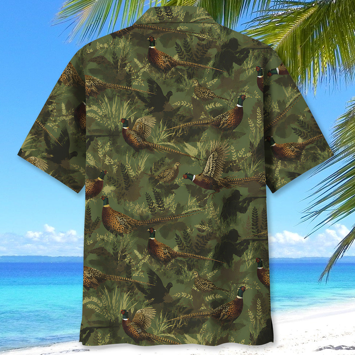 Camouflage Pheasant Hunting Pattern Hawaiian Shirt