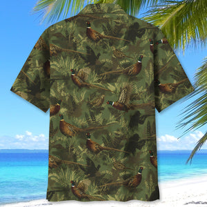 Camouflage Pheasant Hunting Pattern Hawaiian Shirt