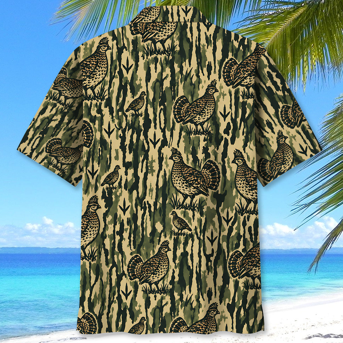 Grouse Stripe Camouflage Hawaiian Shirt