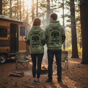 Not All Who Wander Are Lost Bigfoot Walking All Over Print Shirt