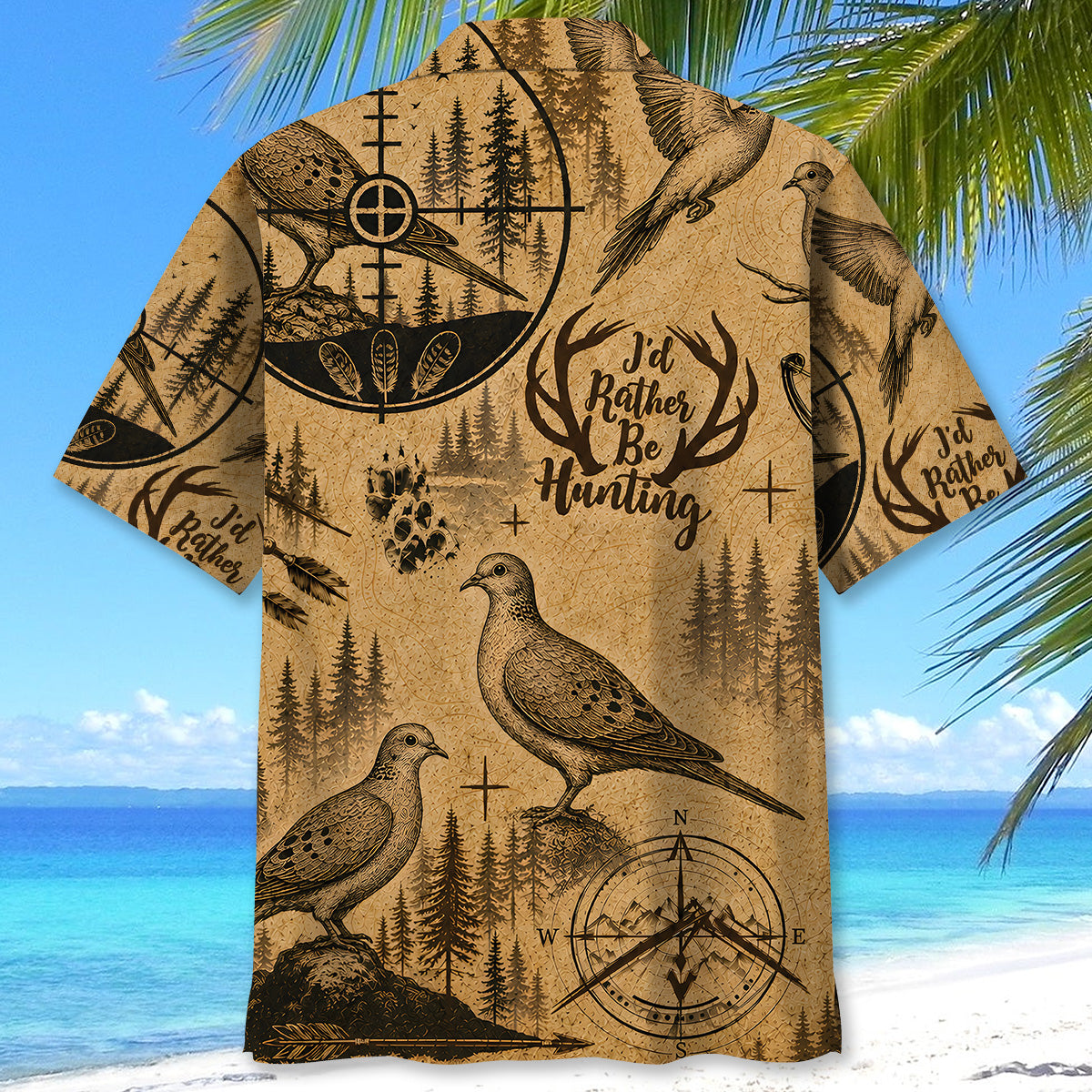 Dove I'd Rather Be Hunting Hawaiian Shirt
