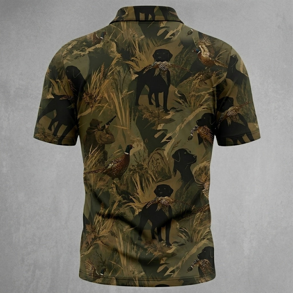 Wild Pheasant Retriever Camouflage Polo Men Shirt