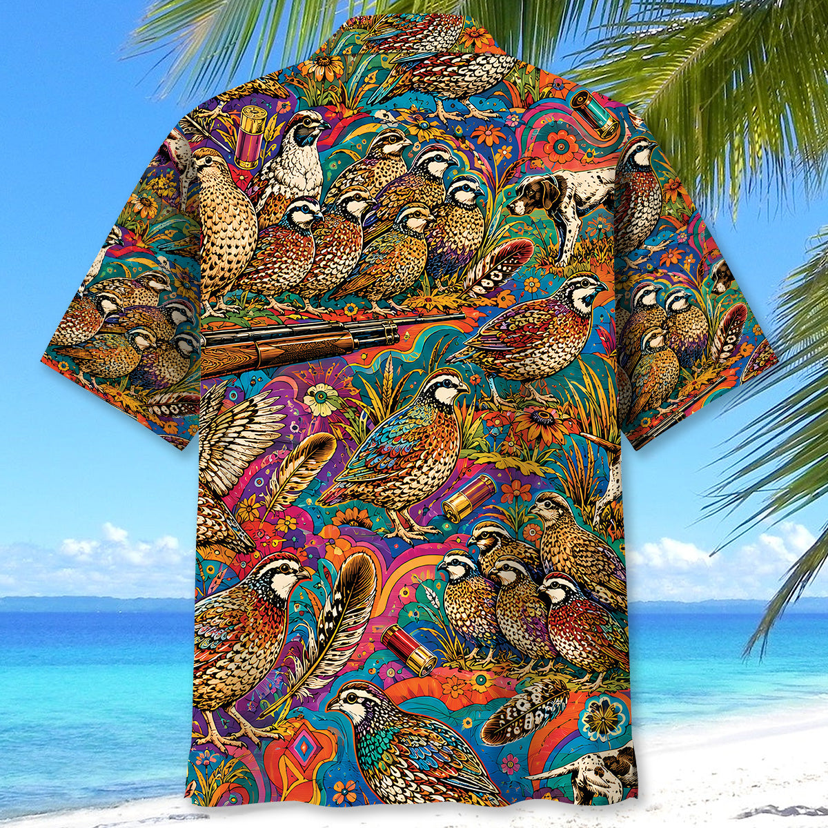 Psychedelic Quail Hunting Hawaiian Shirt