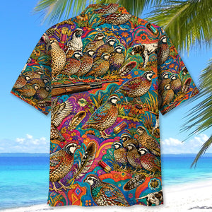 Psychedelic Quail Hunting Hawaiian Shirt