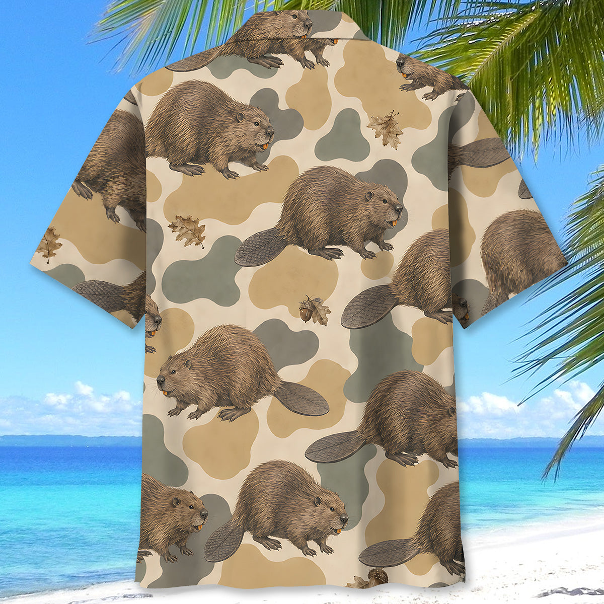 Beaver Camouflage Hawaiian Shirt