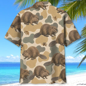 Beaver Camouflage Hawaiian Shirt