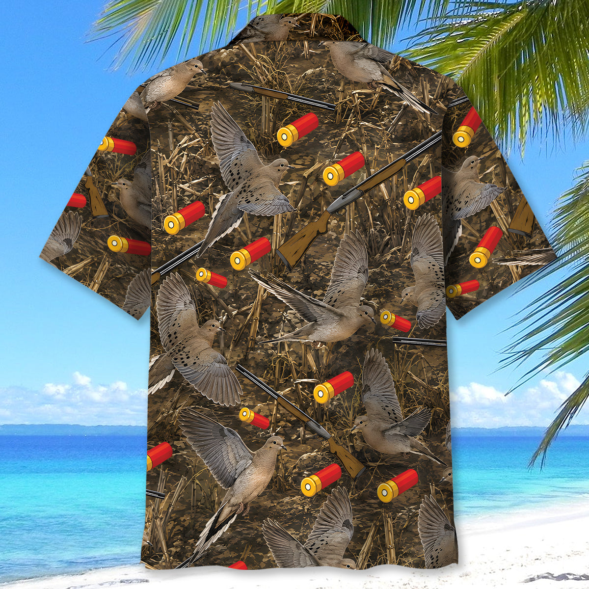 Vintage Camouflage Dove Hunting Hawaiian Shirt