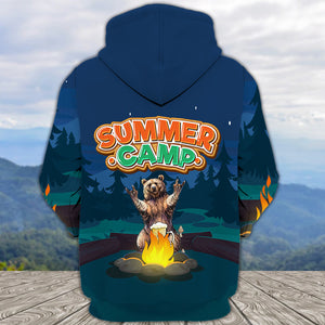 Summer Camp Grizzly Bear All Over Print Shirt
