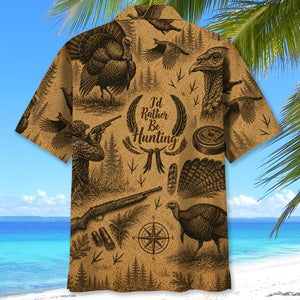 Vintage Wild Turkey Hunting Hawaiian Shirt