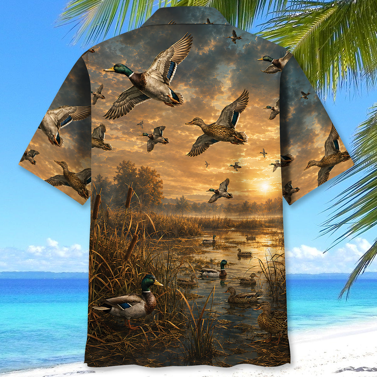 Duck Hunting Nature Hawaiian Shirt