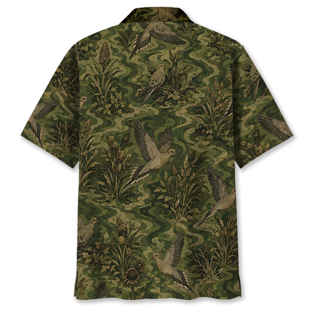 Vintage Mourning Dove Camo Hawaiian Shirt