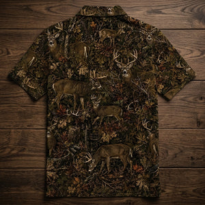 Deer Hunting Forest Camouflage Men Polo Shirt