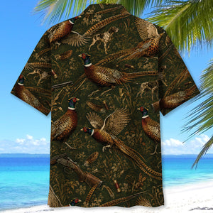Vintage Pheasant Hunting Hawaiian Shirt