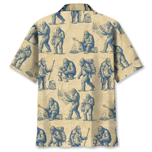 Bigfoot Goes Camping Hawaiian Shirt