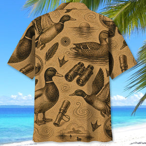 Duck Hunting Vintage Artwork Hawaiian Shirt