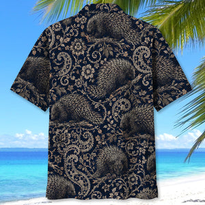 Midnight Porcupine Paisley Hawaiian Shirt