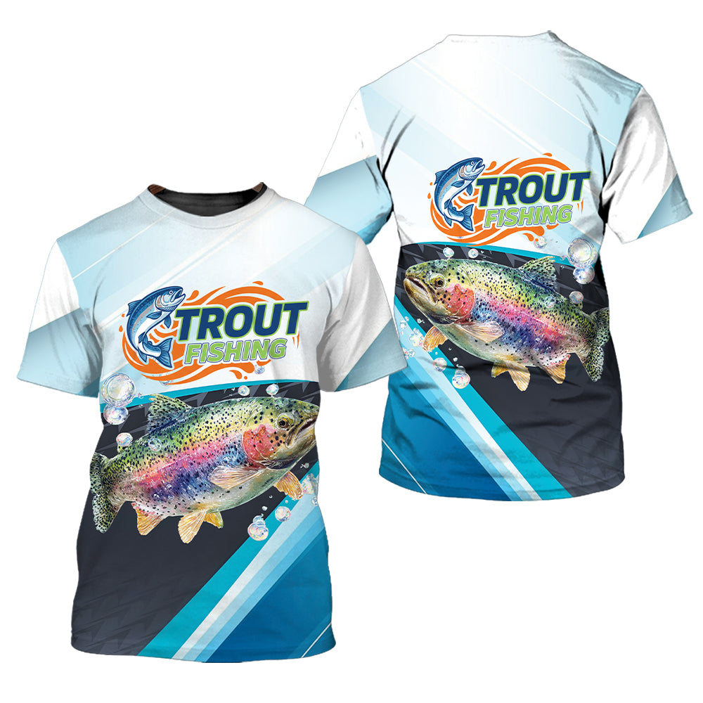Trout Fish Blue Sport All Over Print Shirt