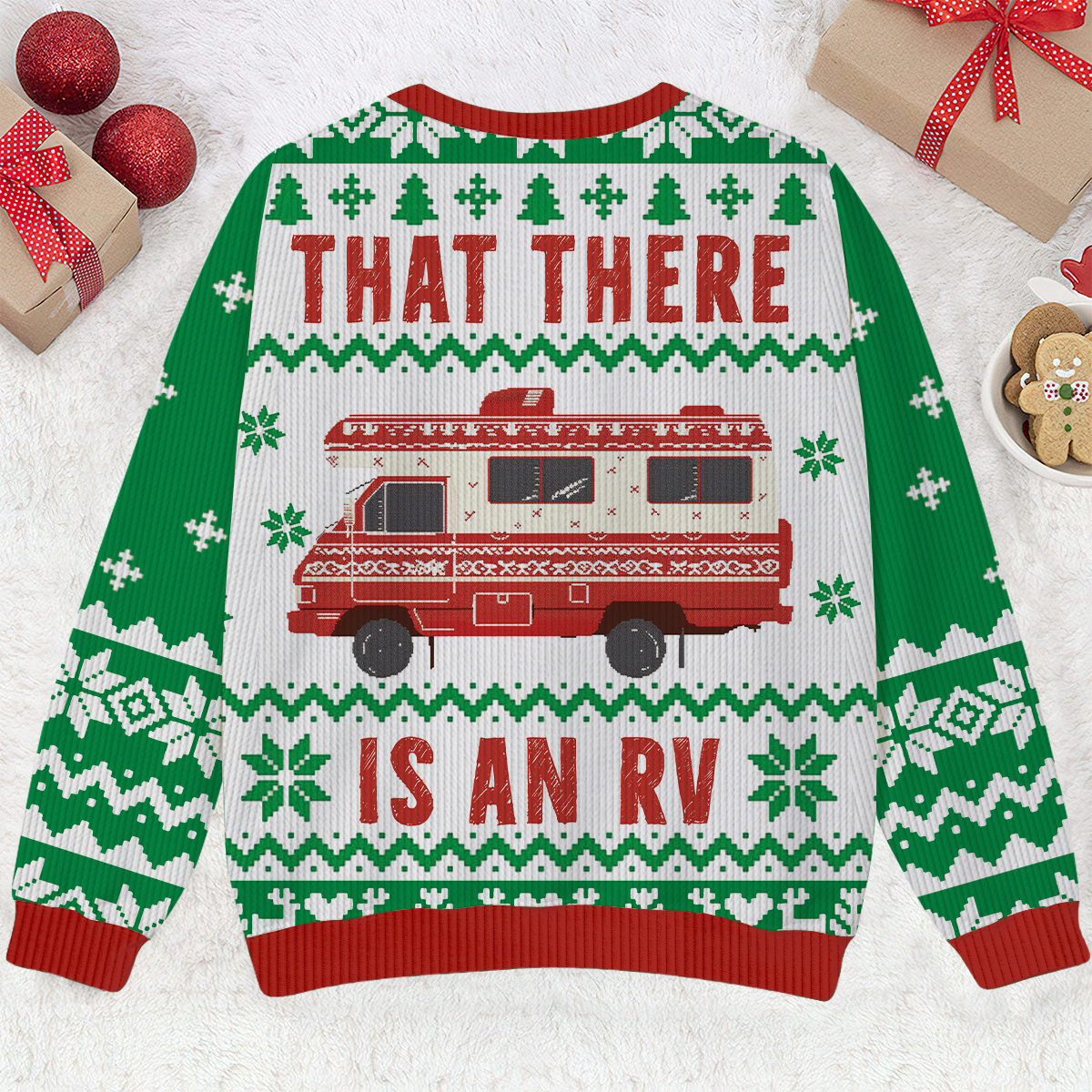 Green That There Is An RV Christmas Ugly Sweater