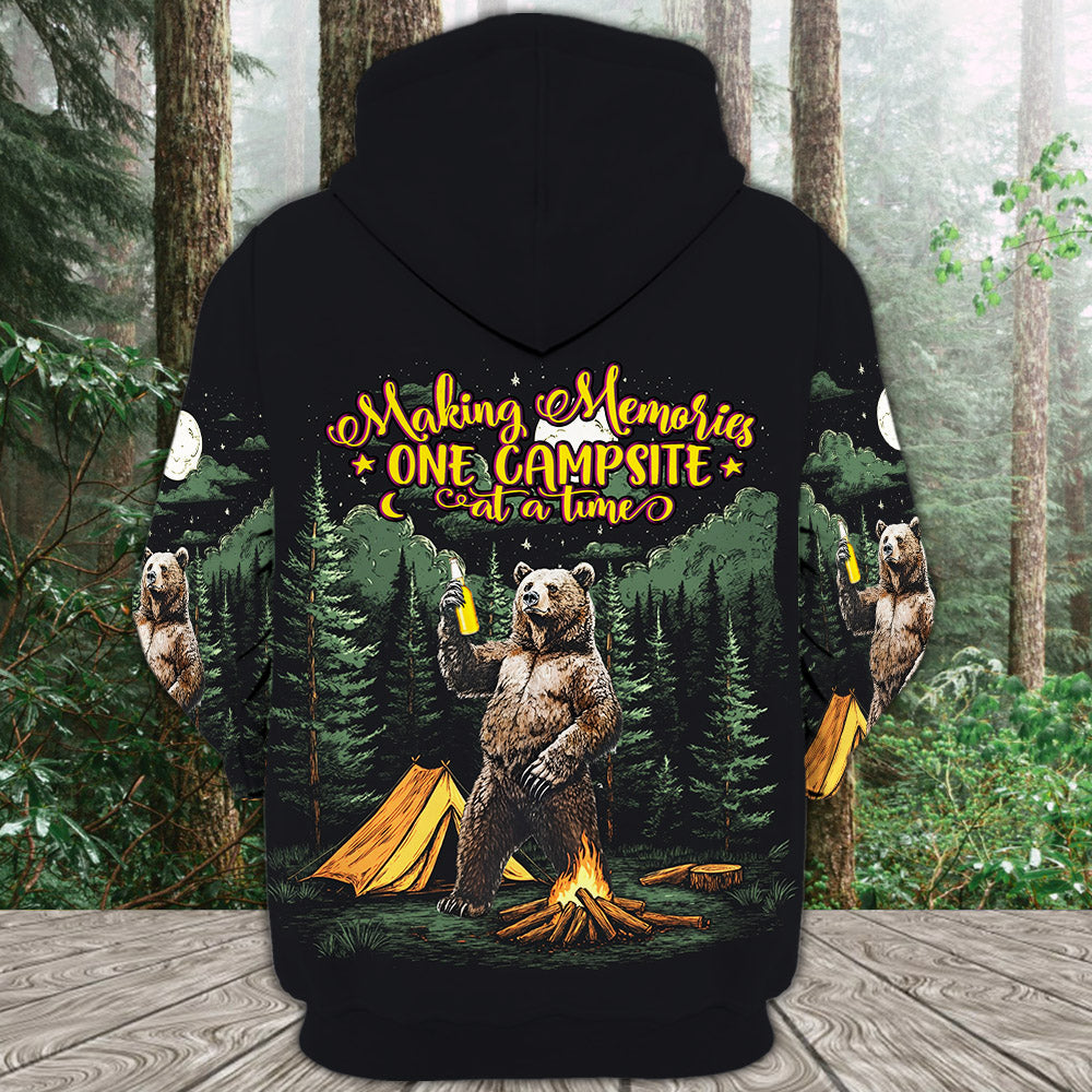 Making Memories Camping Bear All Over Print Shirt