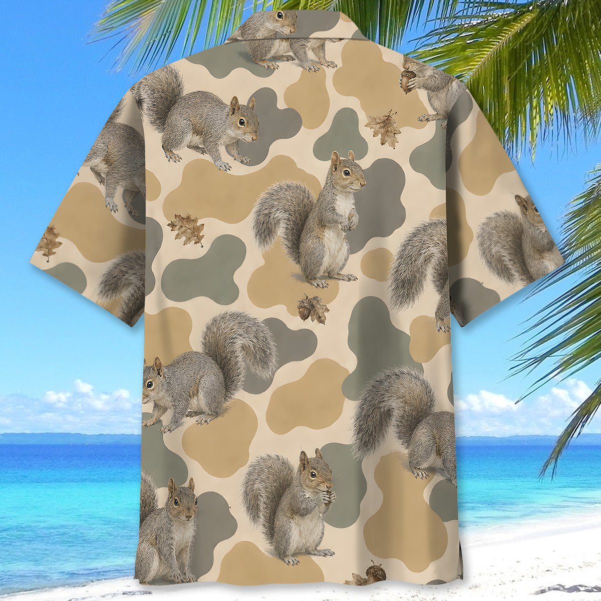 Squirrel Camouflage Hawaiian Shirt